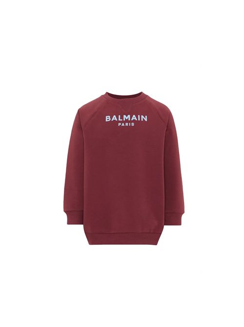 Felpa, bambino, logata. BALMAIN | BZ4I50 Z3728530CE